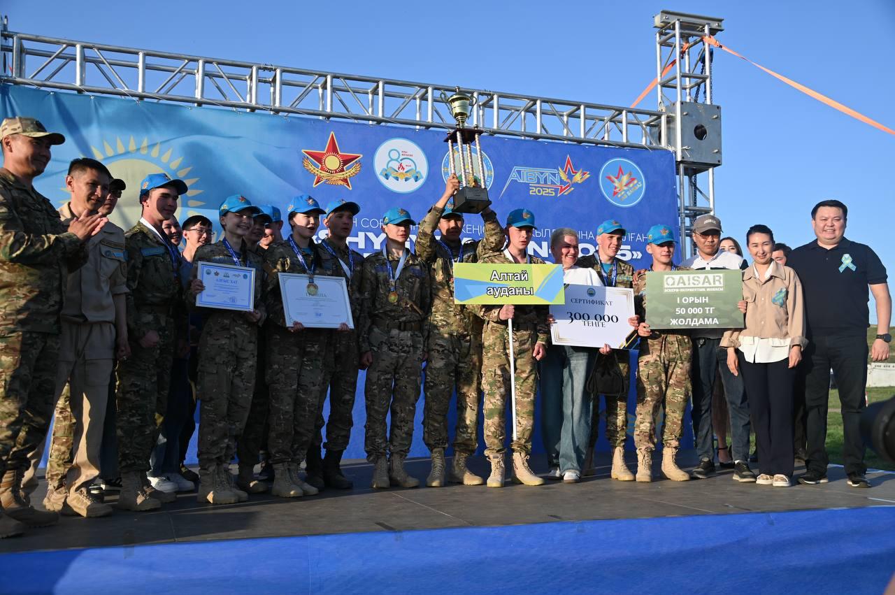 «Shygys Aibyn - 2025» облыстық әскери патриоттық жастар жиынының жеңімпаздары