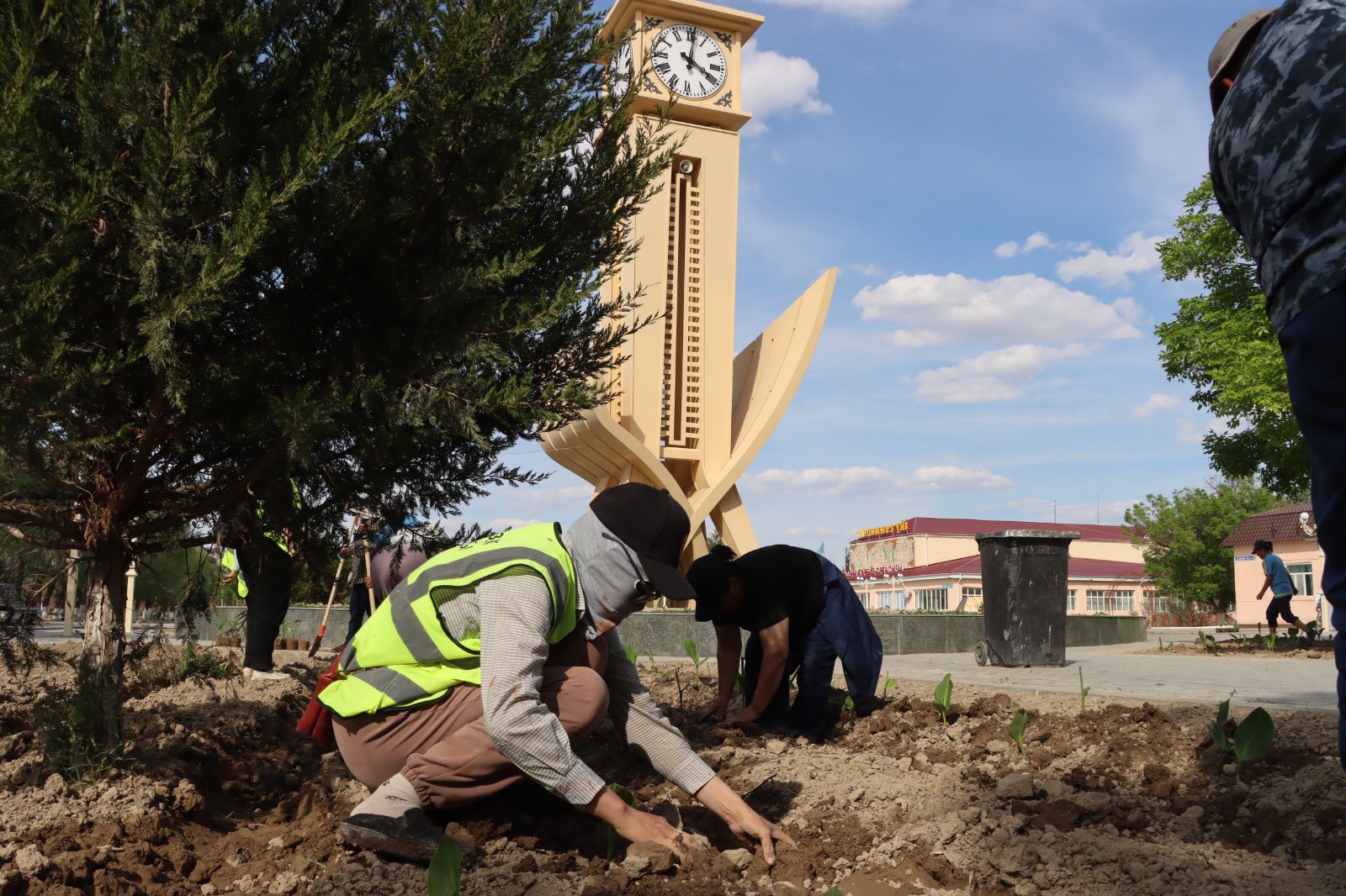 Improvement and landscaping works are being carried out in full swing