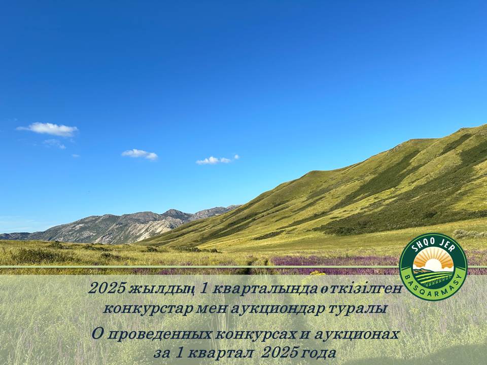 2025 жылғы 1 тоқсанда өткізілген конкурстар мен аукциондар туралы
