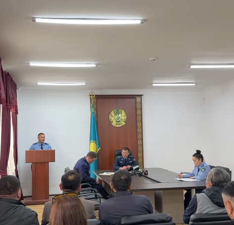 Полиция департаменті бастығының орынбасары мен күзет ұйымдарының басшыларының кездесуі