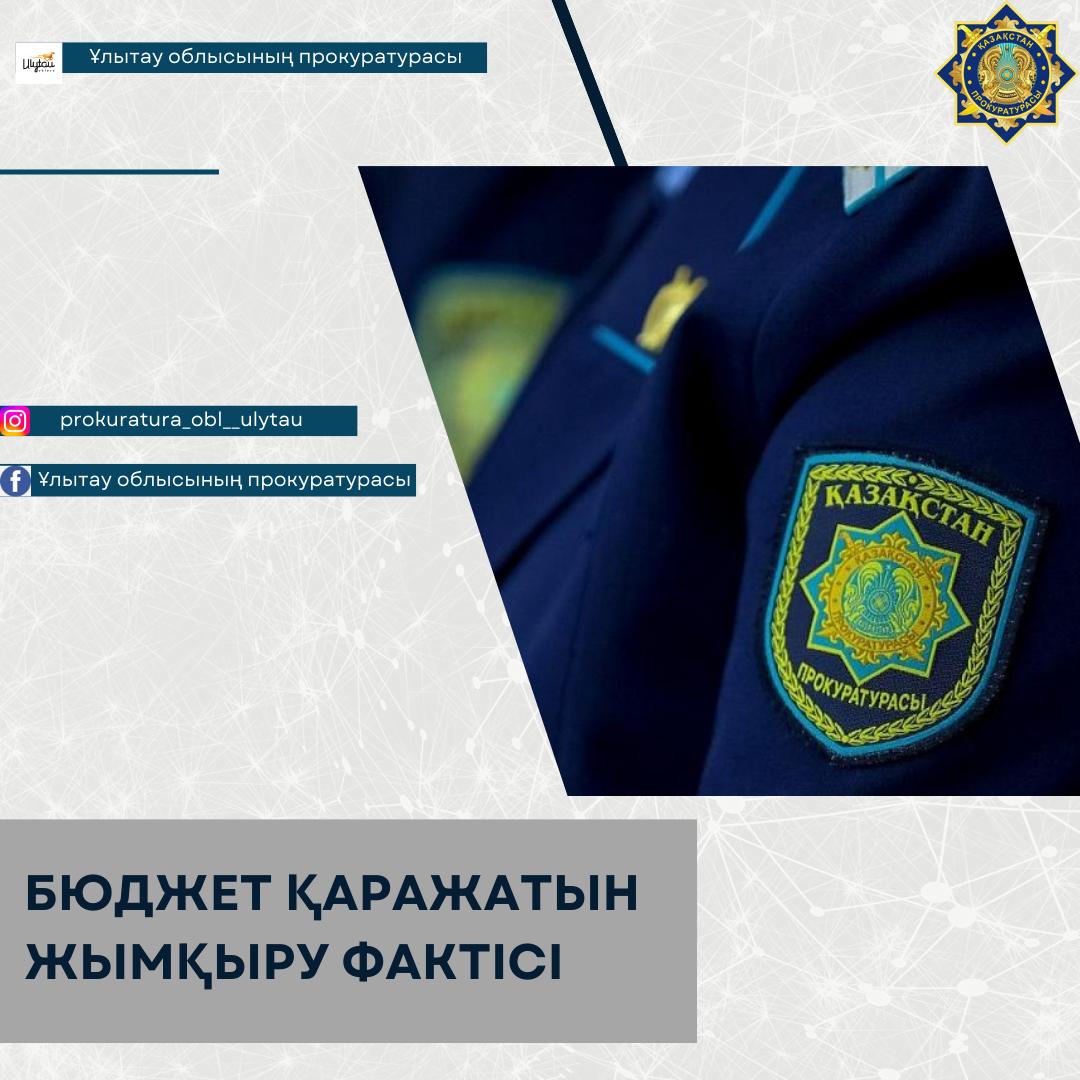 Бюджет қаражатын жымқыру фактісі