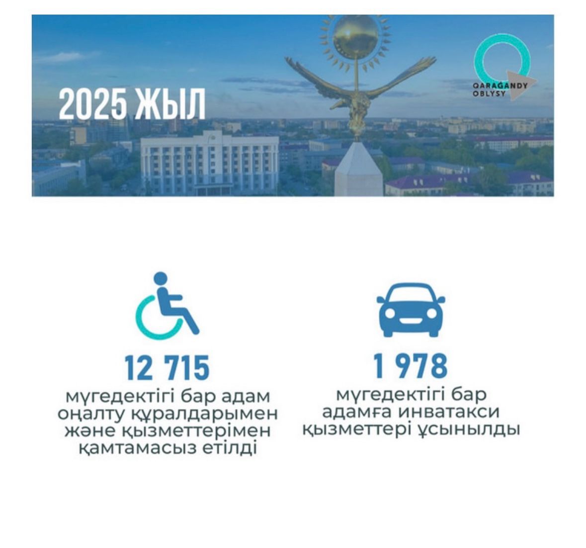 Қарағанды облысында мүгедектігі бар адамдар қандай әлеуметтік қолдау алады