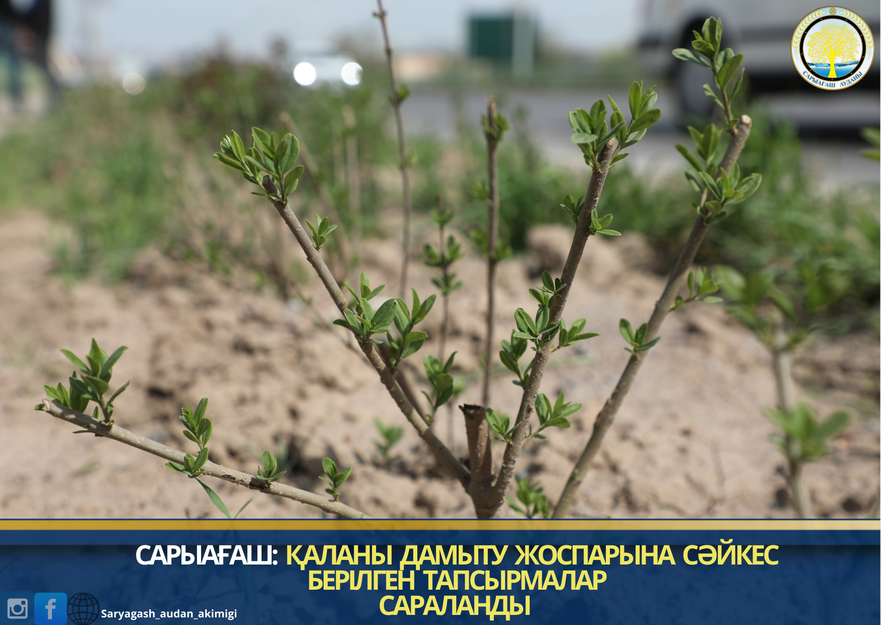САРЫАҒАШ: ҚАЛАНЫ ДАМЫТУ ЖОСПАРЫНА СӘЙКЕС БЕРІЛГЕН ТАПСЫРМАЛАР САРАЛАНДЫ