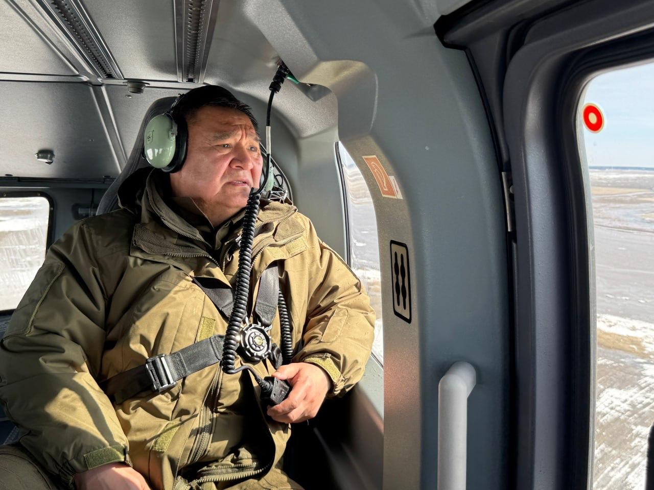 Ақмола облысындағы су тасқыны қаупі бар аумақтарға аэровизуалды бақылау жүргізілді