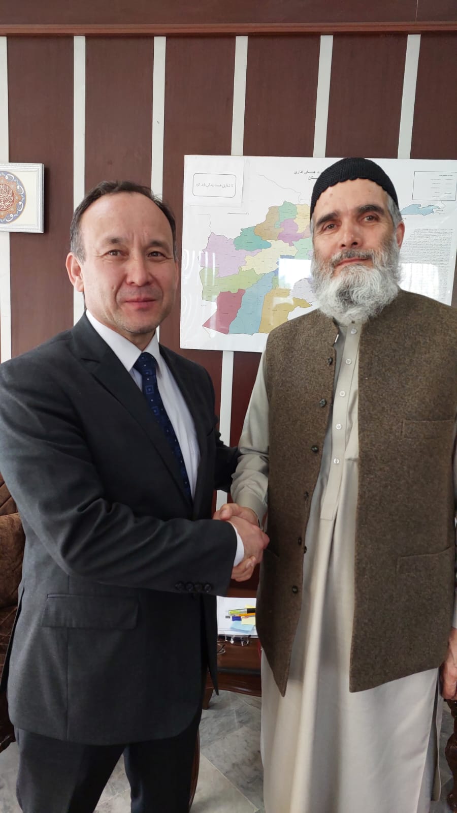 Қазақстан Республикасының Ауғанстандағы Сенімді Өкілі Ғ.Ақбасов пен Ауғанстанның Сыртқы істер министрлігінің Мәдени байланыстар департаментінің директорымен Сайфурахман Рахиммен арасында екіжақты кездесу өтті.