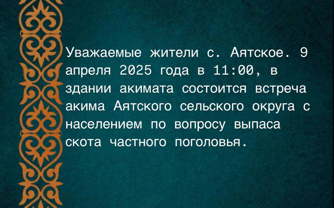 Встреча с населением села Аятское