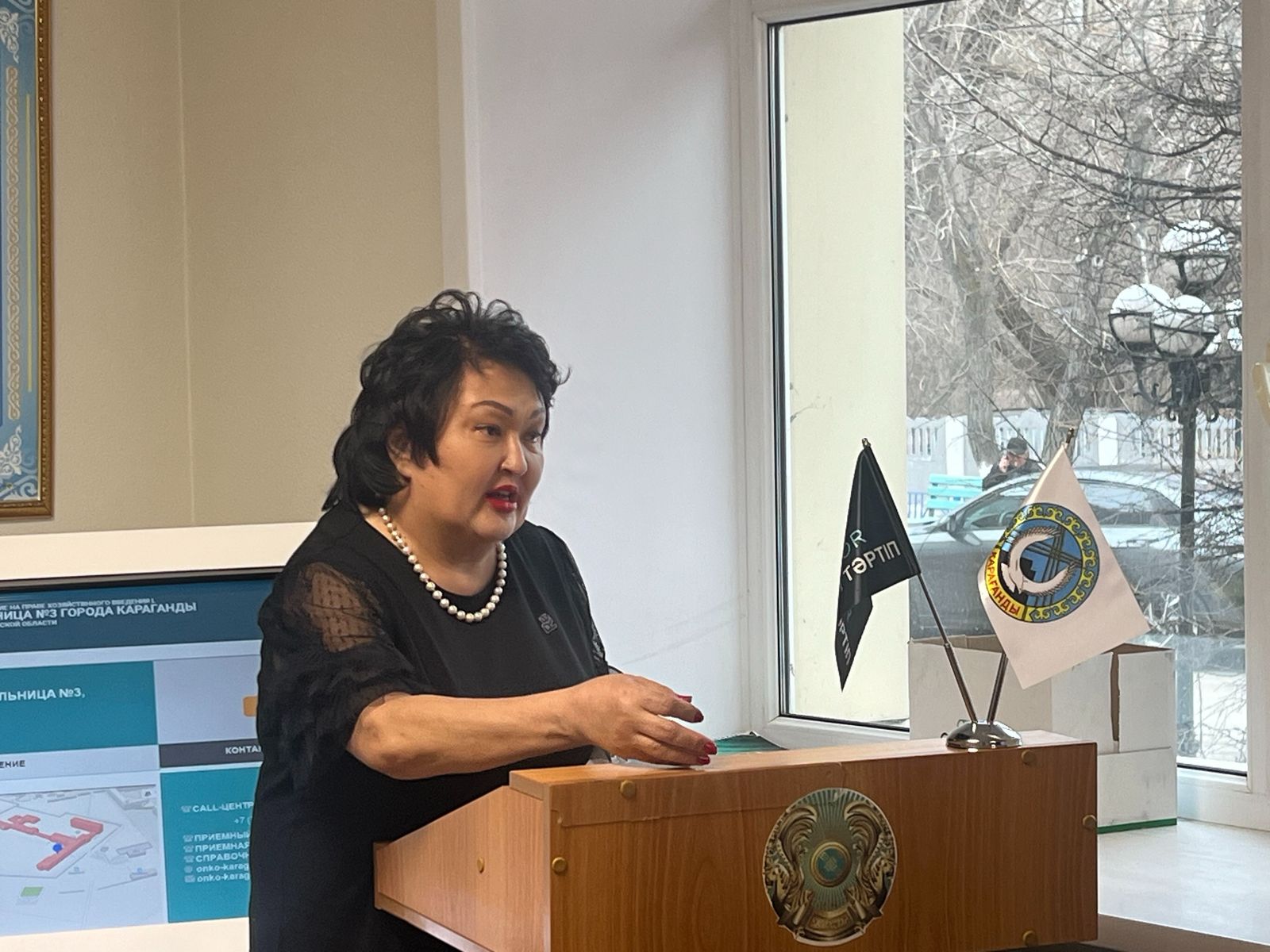Мемлекеттік әлеуметтік тапсырысты іске асыру шеңберінде "аудан әкімінің аппараты" ММ. Қарағанды қаласы Қазыбек би " 2025 жылғы 7 сәуірде № 3 көпсалалы ауруханада Сыбайлас жемқорлыққа қарсы іс — қимыл агенттігінің Қарағанды облысы бойынша департаментінің түсіндіру пулының спикері Камали Жібек Камалиқызының қатысуымен кездесу өтті