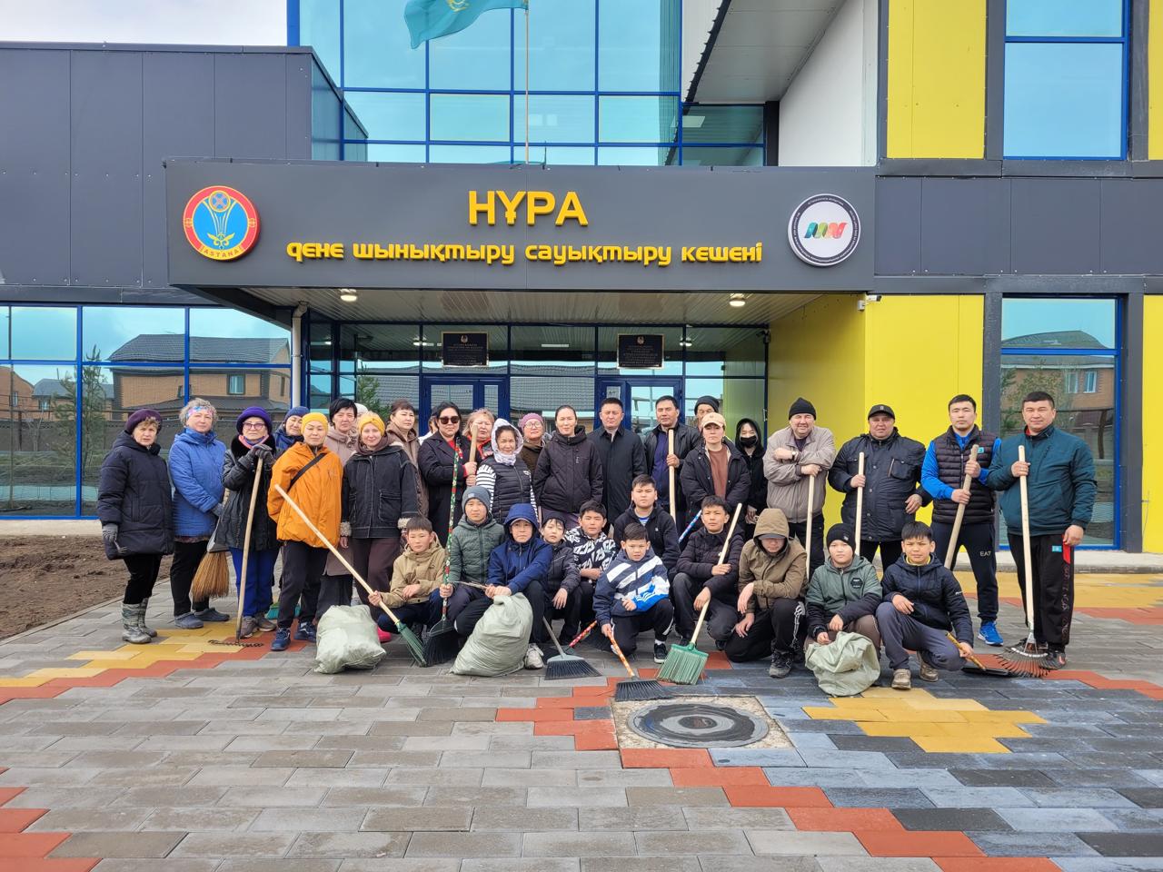 Үркер елді мекенінің спортшылары мен тұрғындары «Таза Қазақстан» акциясы аясында сенбілік өткізді