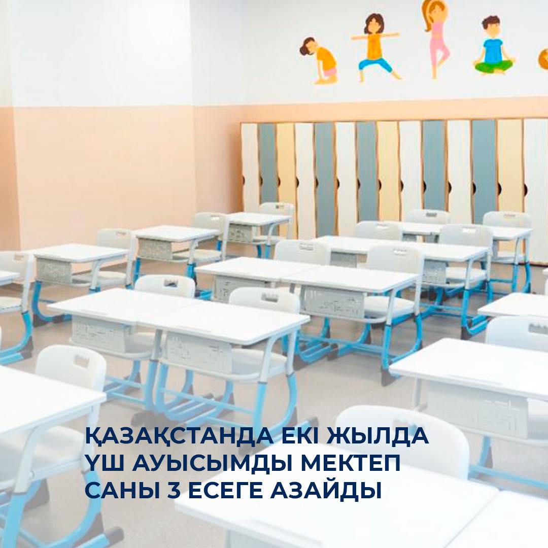 Қазақстанда екі жылда үш ауысымды мектеп саны 3 есеге азайды