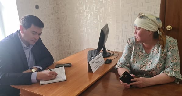 Саралжын ауылындағы жеке қабылдау