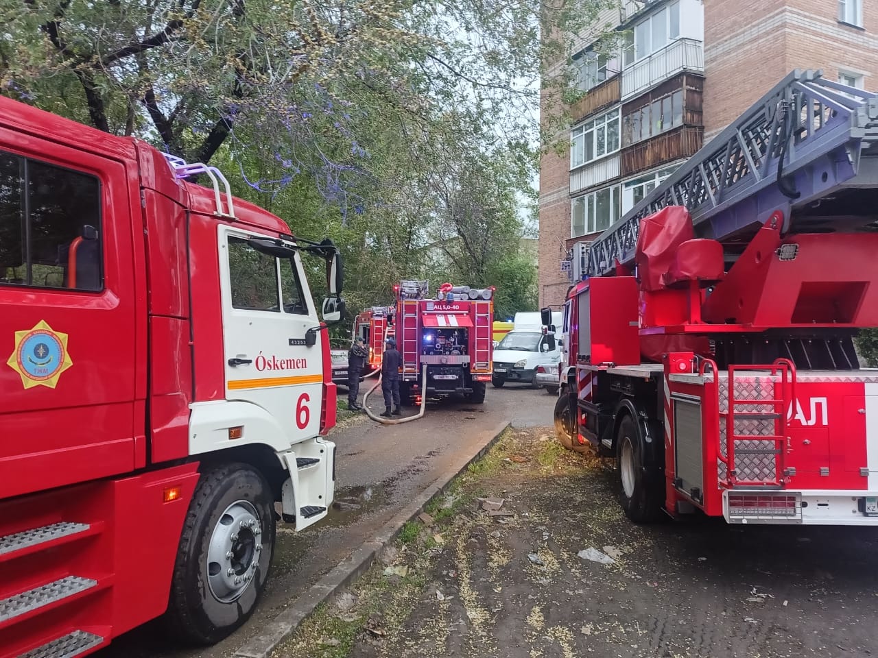 Өрт сөндірушілер өрт кезінде 14 адамды құтқарды