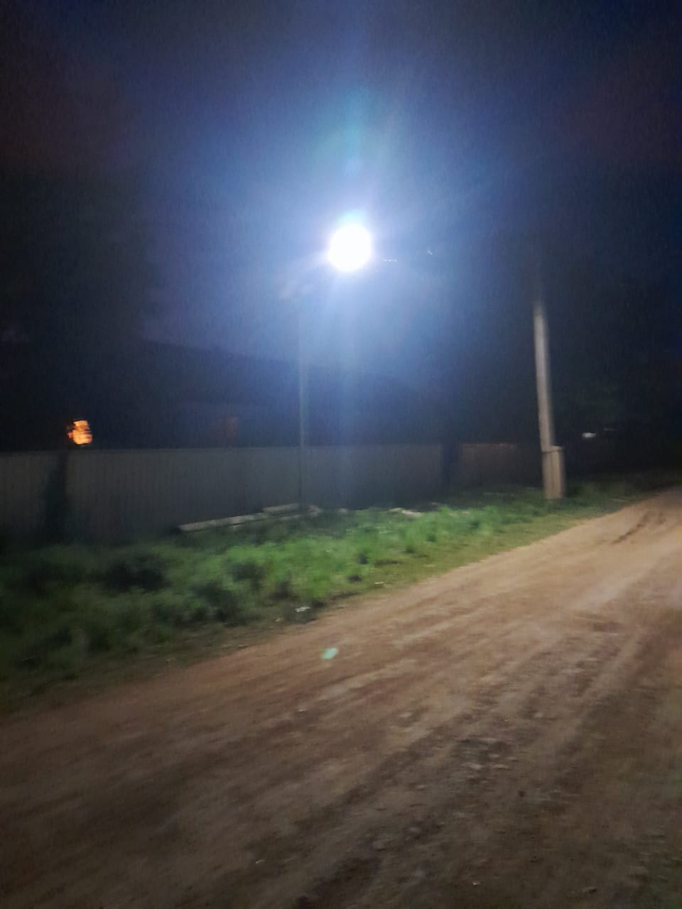 Установка уличного освещения