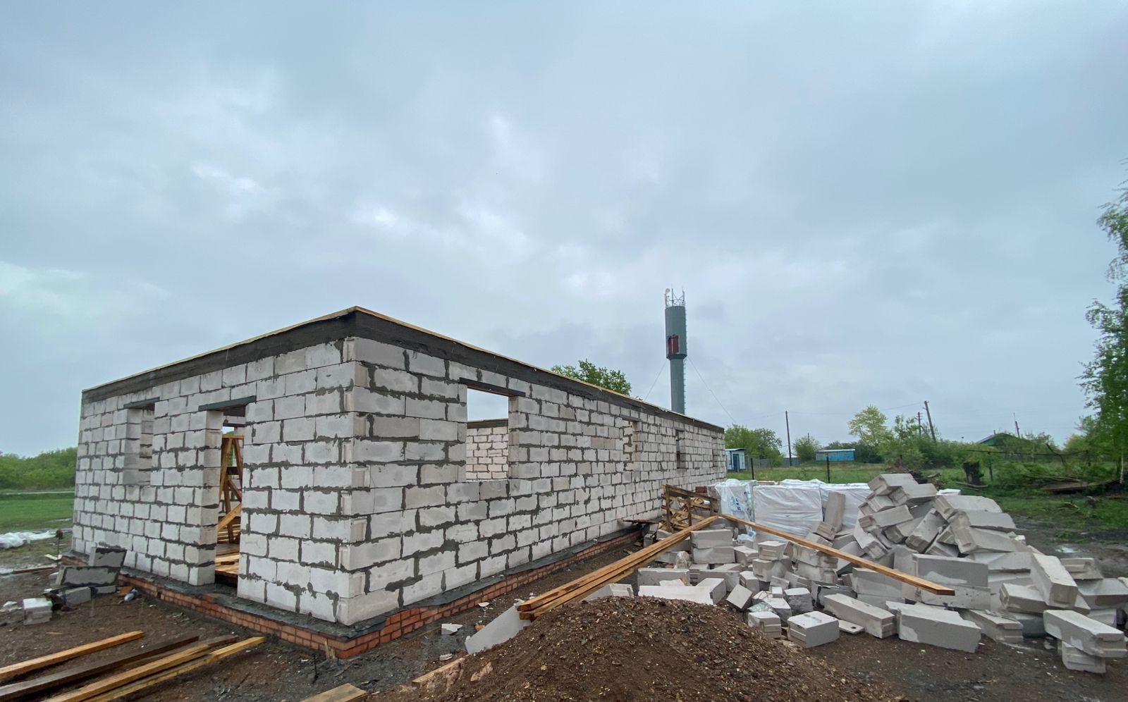 Есіл ауданының Спасовка ауылында жаңа медициналық пункт салынуда