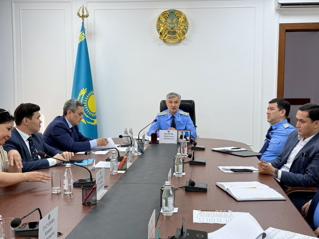 Жамбыл облысында Үйлестіру кеңесінде құқық бұзушылыққа қарсы күрес жөніндегі мекемеаралық топтар тыңдалды