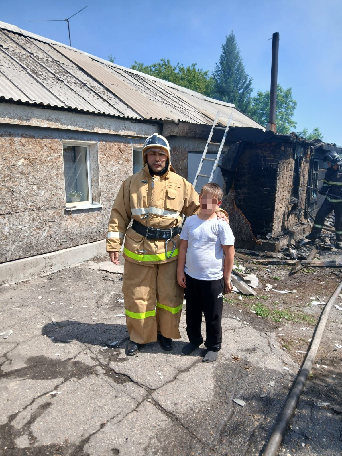 Өрт кезінде бала құтқарылды