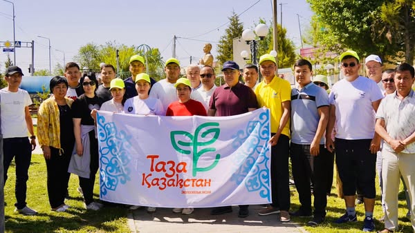 ТҮРКІСТАН: ҚАЗЫҒҰРТТА КЕЗЕКТІ ТАЗАЛЫҚ ШАРАСЫ ӨТТІ