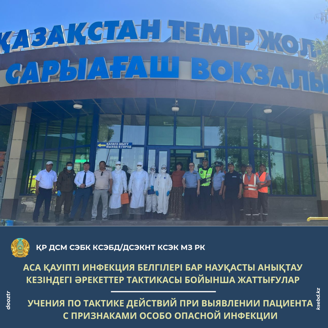 Аса қауіпті инфекция белгілері бар науқасты анықтау кезіндегі әрекеттер тактикасы бойынша жаттығулар