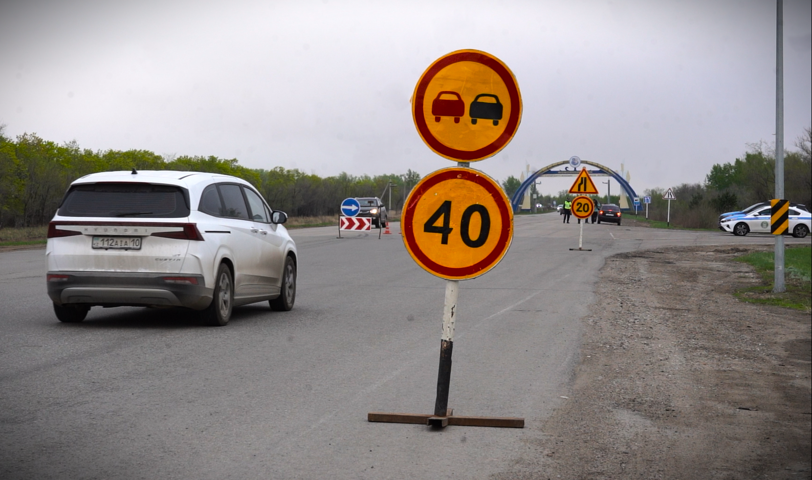 Қостанай облысында апаттылықты азайту үшін жолды тарылту әдісі енгізілуде