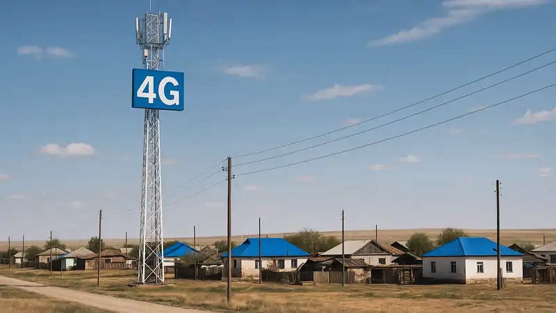 В селе Чинарево  района Бәйтерек появилась качественная 4G связь