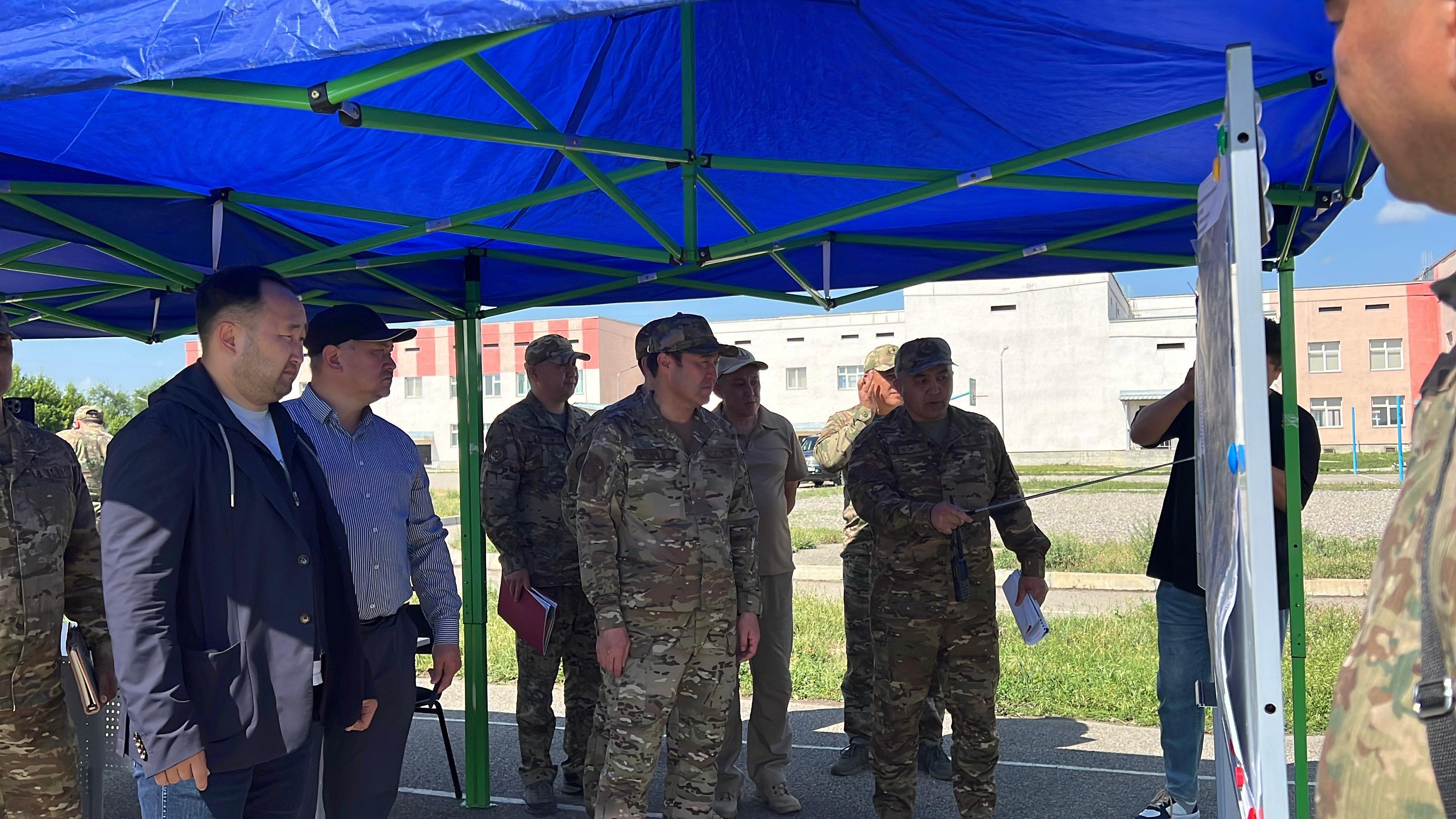 Тексеріс қауіпсіз учаскелерін орналастыру үшін эвакуацияланған халық пен құтқару жасағының орналасуы