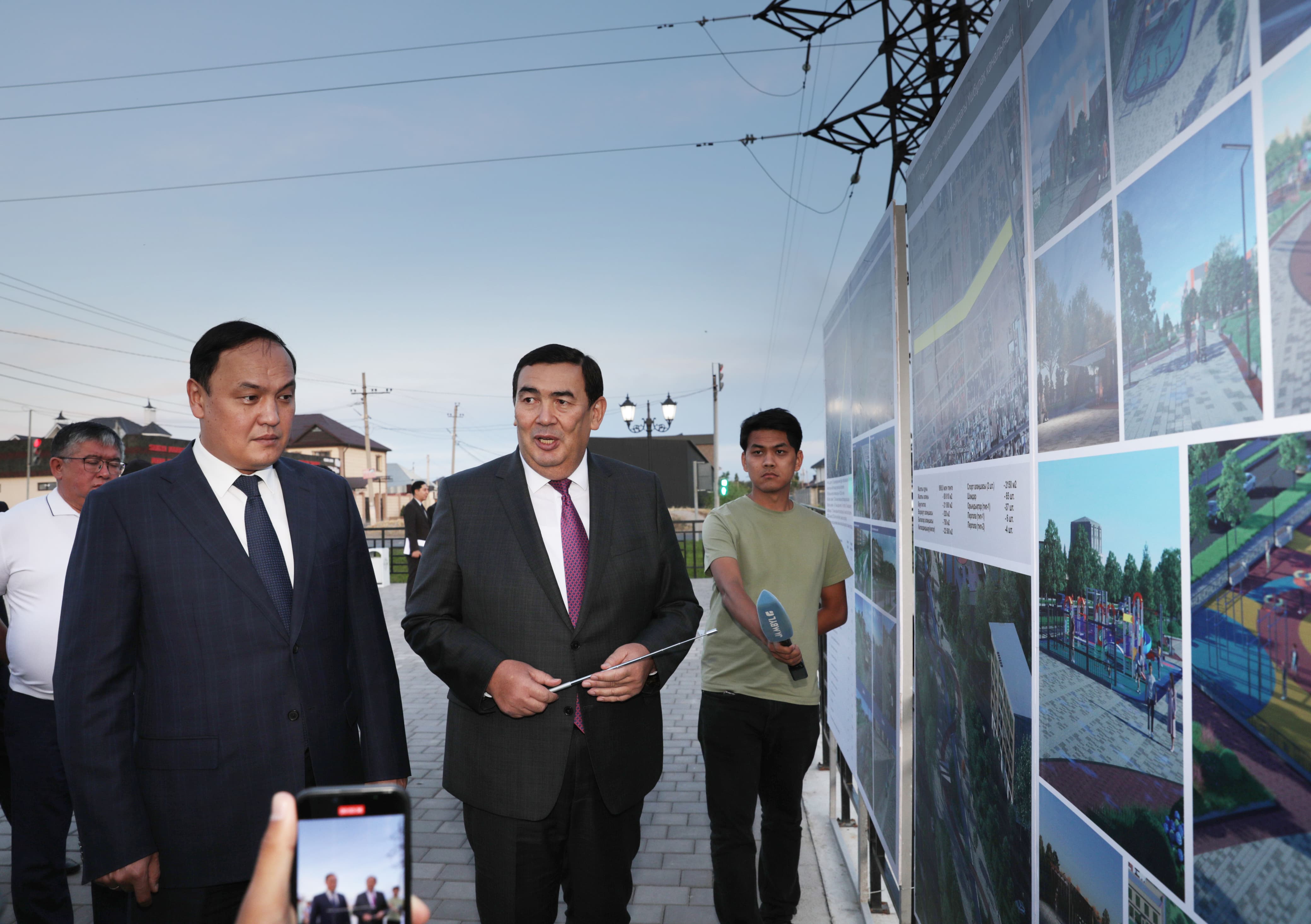 Ербол Қарашөкеев «Түйте» каналының абаттандыру жұмыстарымен танысты