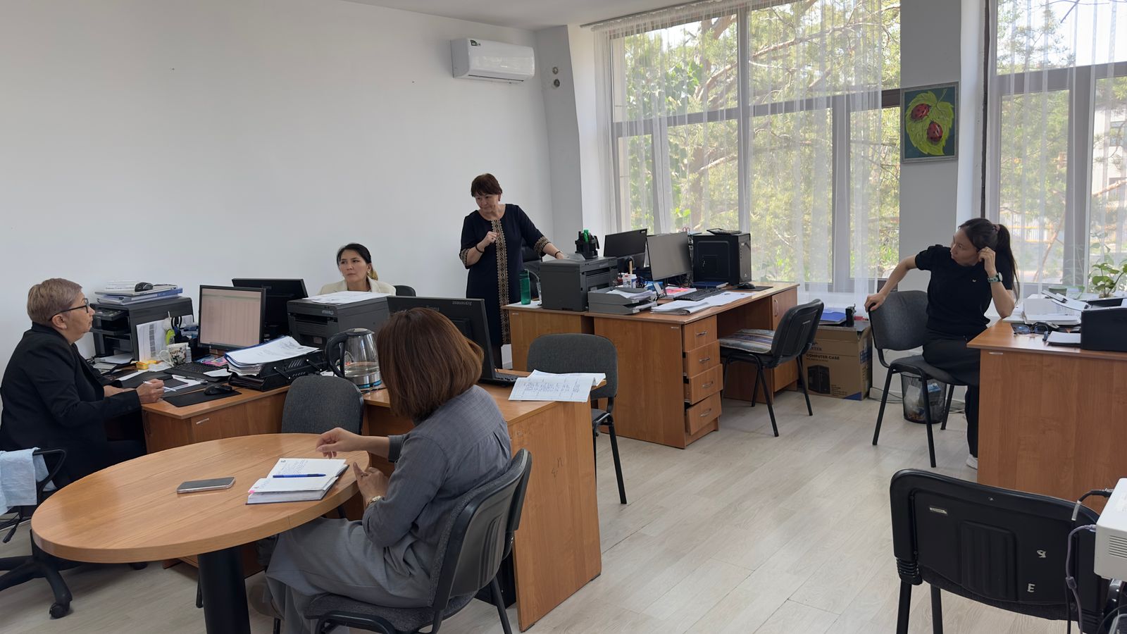 Зейнетақы және әлеуметтік қамсыздандыру бөлімдері арасында техникалық сабақ өтті