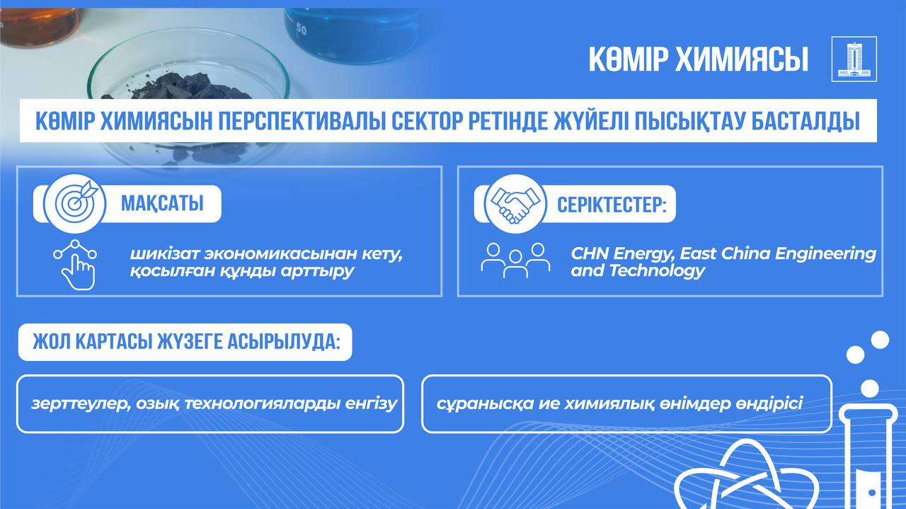 Қазақстанда экономиканың әлеуетті секторы ретінде көмір химиясын пысықтауға кірісті