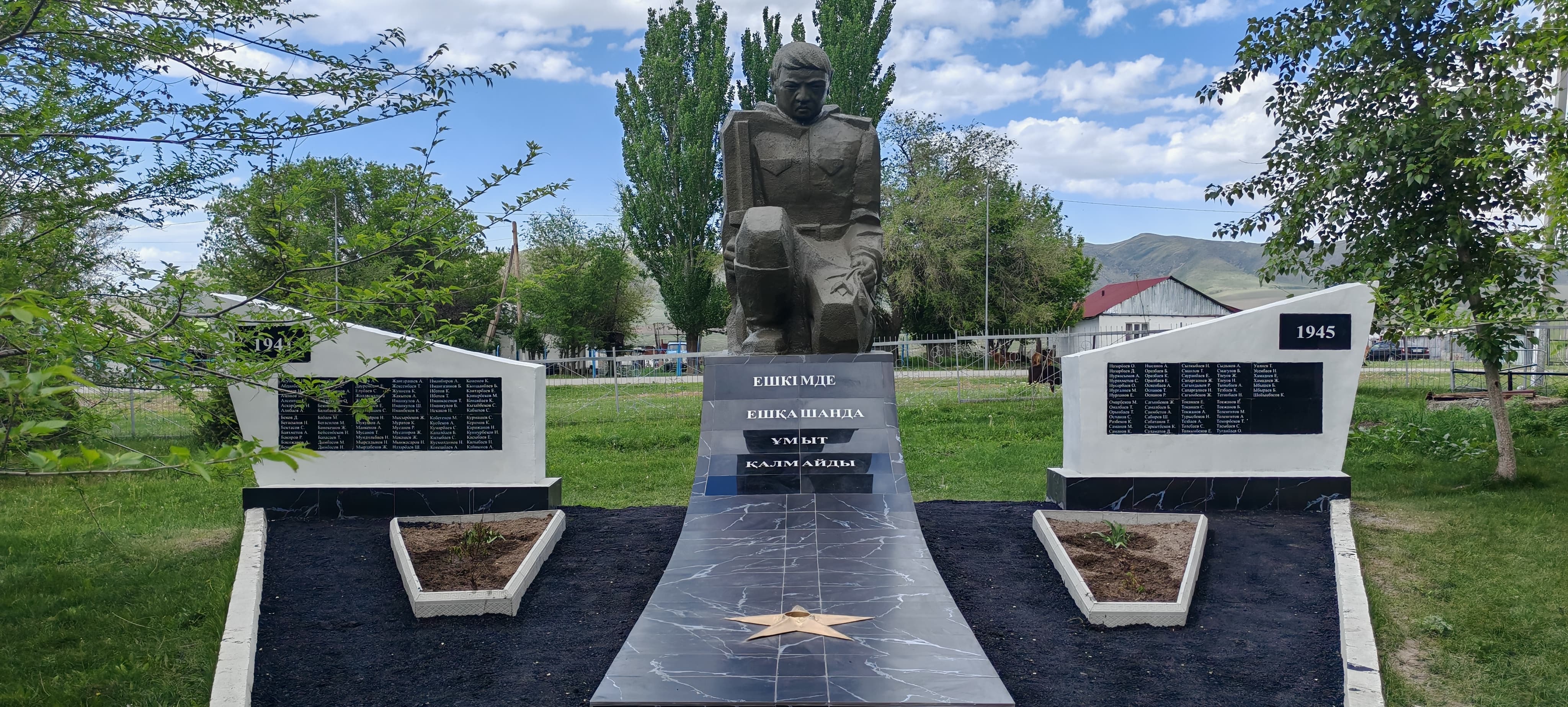 Қоңыр ауылындағы Ұлы Отан соғысы құрбандарына арналған мемориалдық ескерткіш – ерлік пен батырлықтың мәңгілік символы.