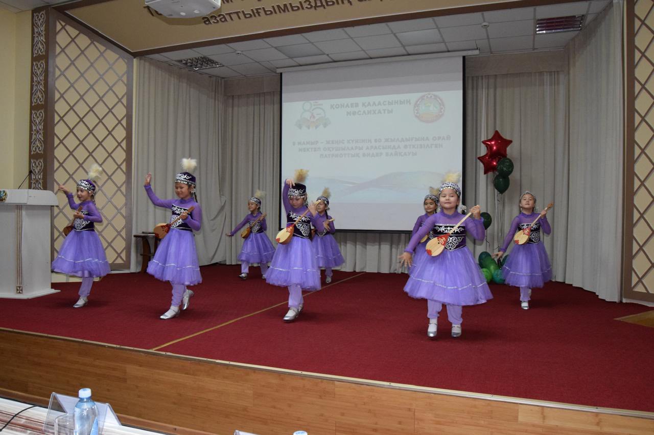 Қонаев қаласында Жеңіс күнінің 80 жылдығына орай патриоттық әндер байқауы өтті!