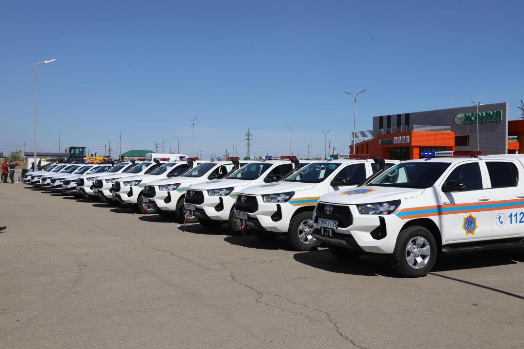 Жезқазғанда Ұлытау облысы Төтенше жағдайлар департаментінің бөлімшелеріне жаңа арнайы техниканы тапсыру рәсімі өтті