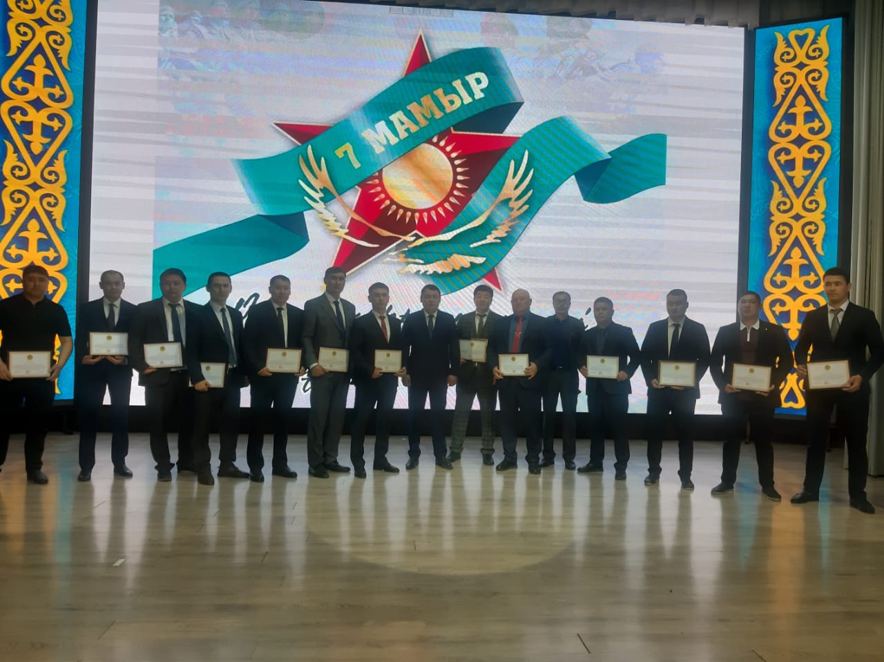 Ғабит Мүсірепов атындағы ауданда Отан қорғаушылар күніне арналған салтанатты шара өтті