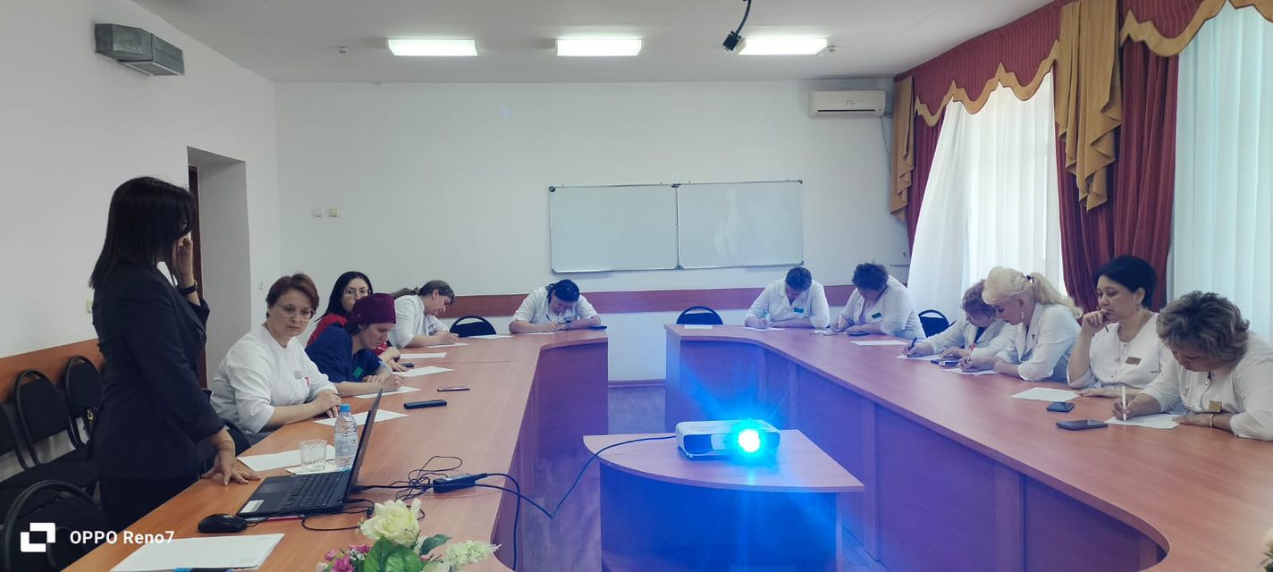 Бүгін емхана қызметкерлері тіл оқыту курсын тәмамдады.