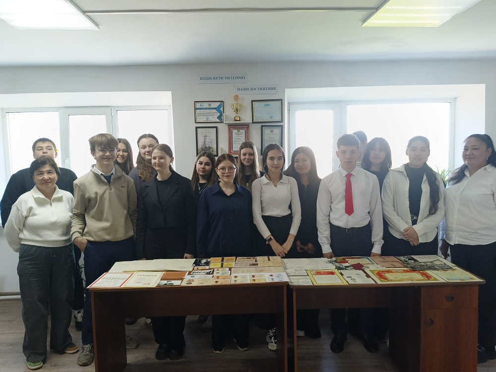 Лисаков аудандық мемлекеттік архивінің архившісі Ұлы Отан соғысы Жеңісінің 80 жылдығына арналған   тақырыбы бойынша тақрыптық экскурсия өткізді