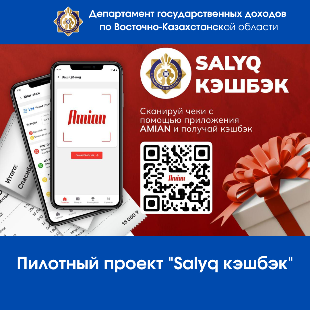 Пилотный проект "Salyq кэшбэк"