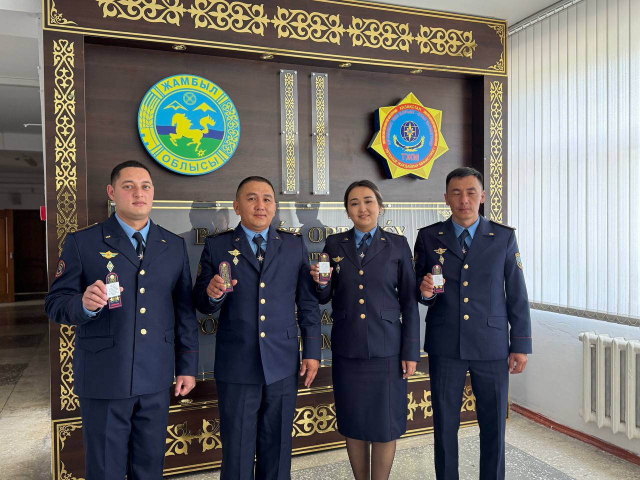 Жамбыл облысында алғашқы офицерлік шендер табысталды