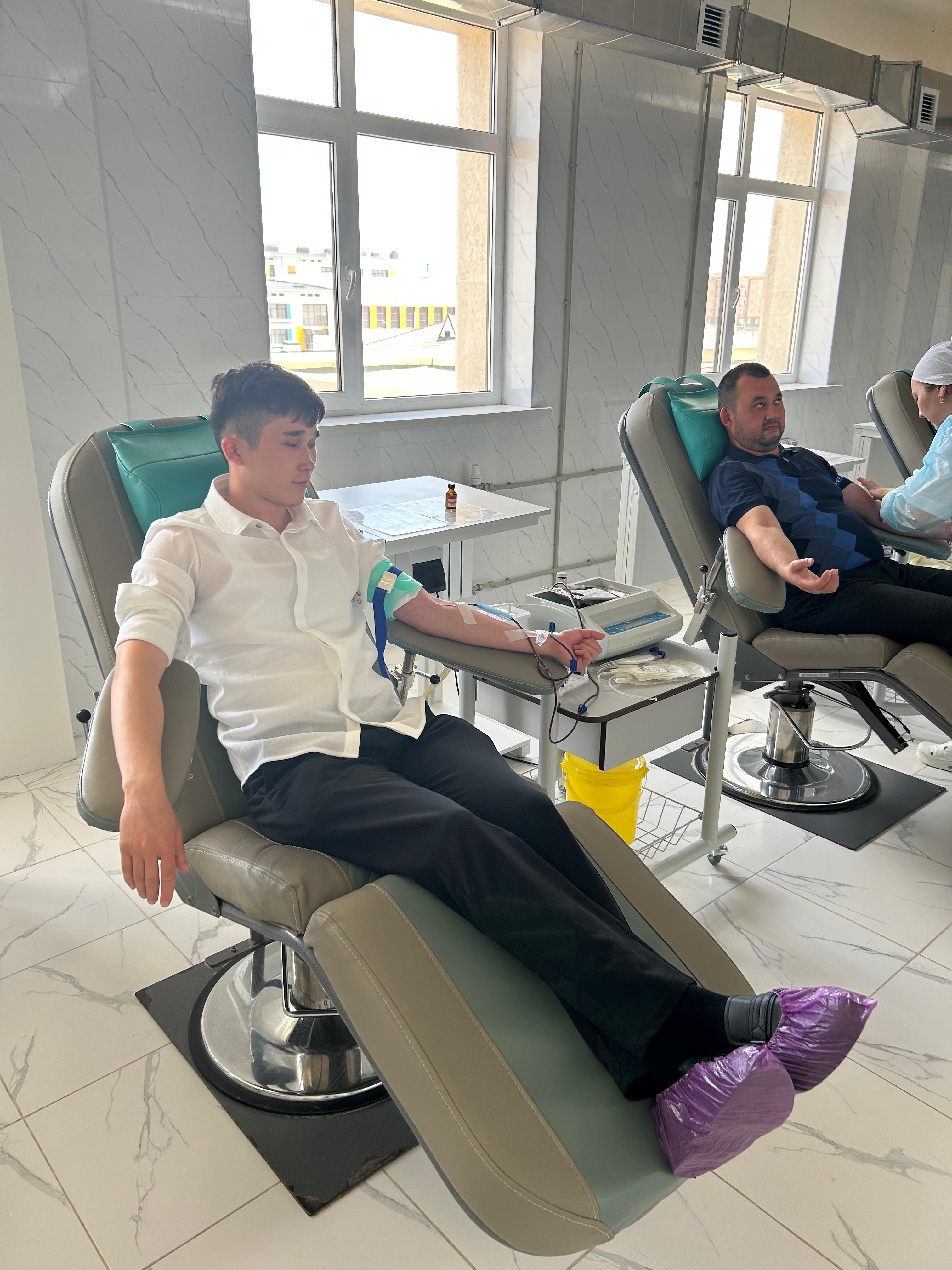 Салалықволонтерлікті дамыту мақсатында «Қызылорда облыстық қан орталығында» ерікті түрде қан тапсырды.