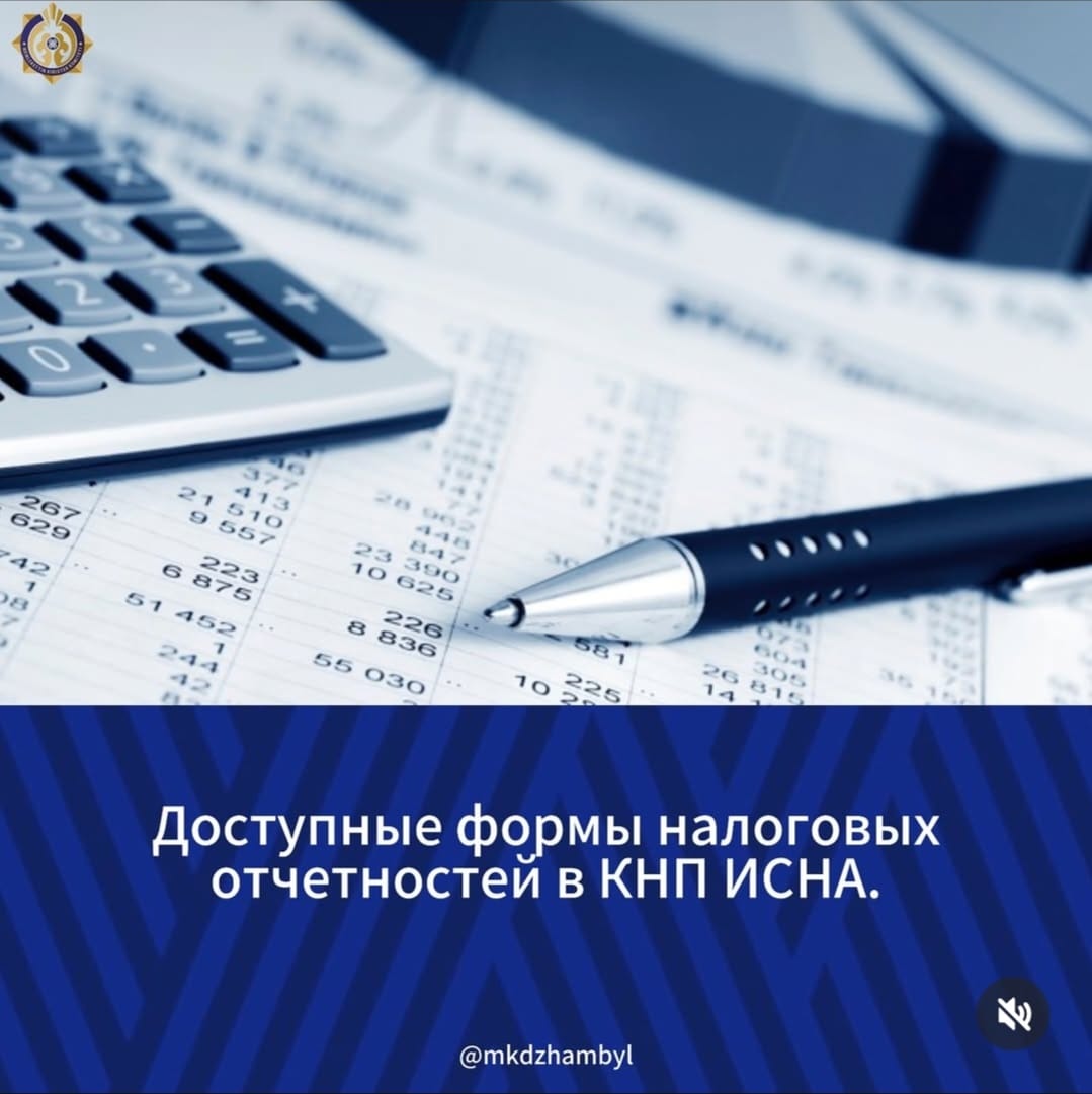 Доступные формы налоговых отчетностей в КНП ИСНА.