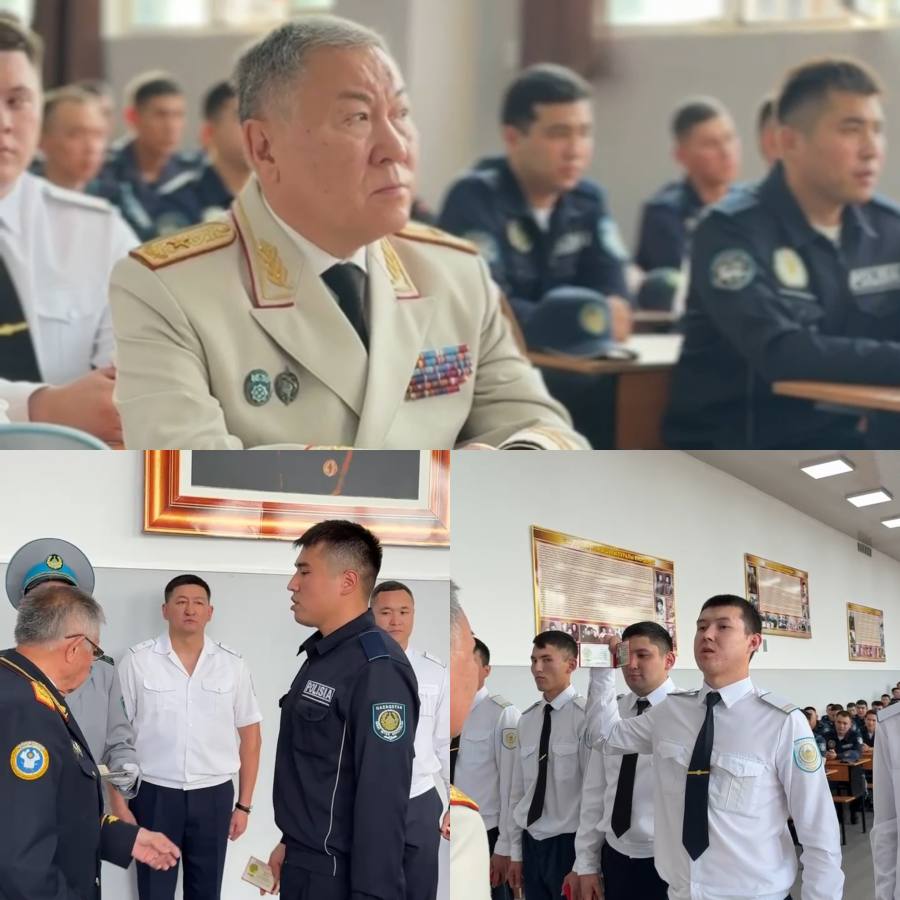 Алматыда жас полицейлер алғашқы қызметтік куәліктерін алды