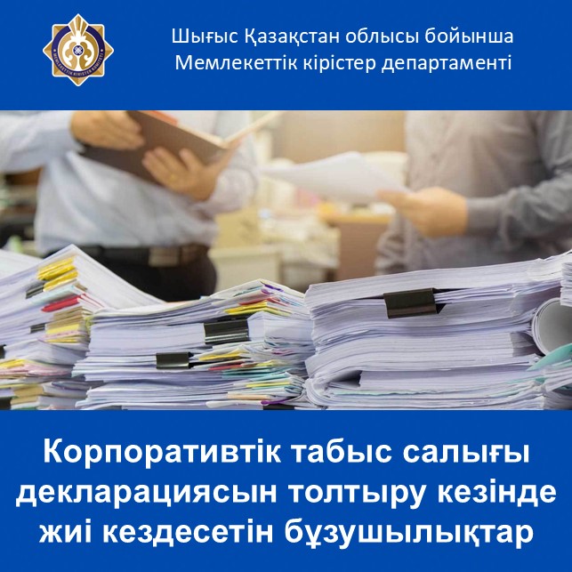 Корпоративтік табыс салығы декларациясын толтыру кезінде жиі кездесетін бұзушылықтар