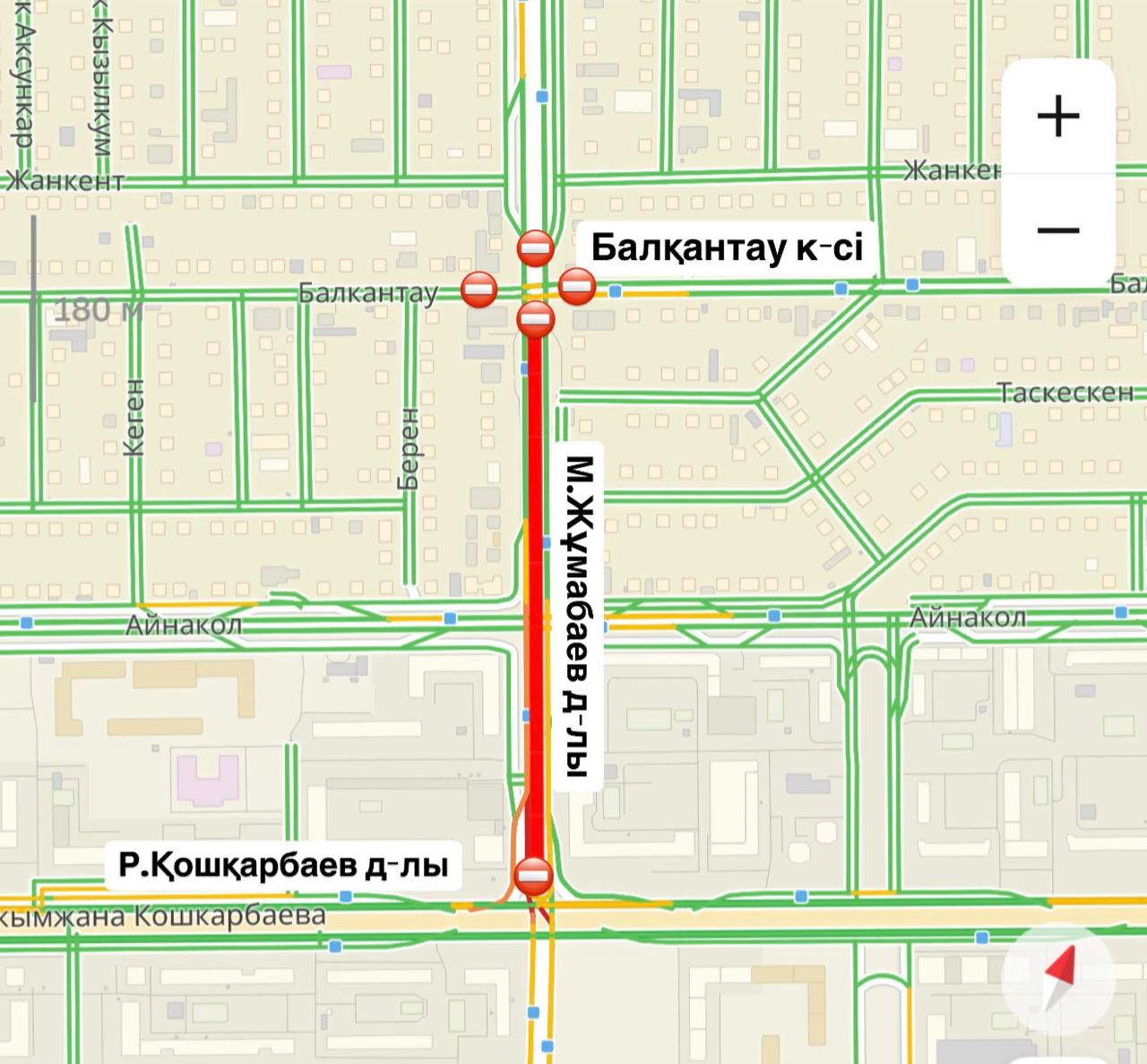 Астанада М.Жұмабаев даңғылының бір бөлігі жөндеу жұмысына байланысты жабылады