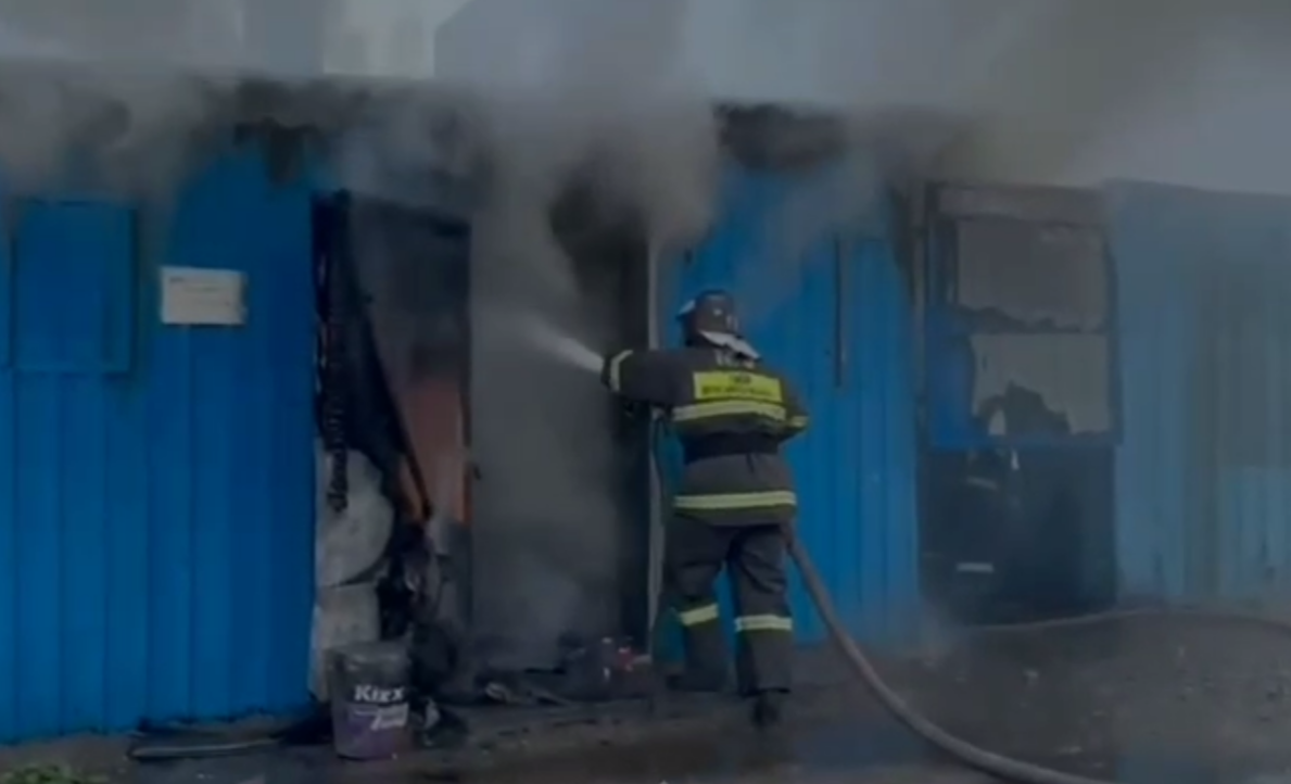 ТЖД өрт сөндірушілері өрттің таралуының алдын алды