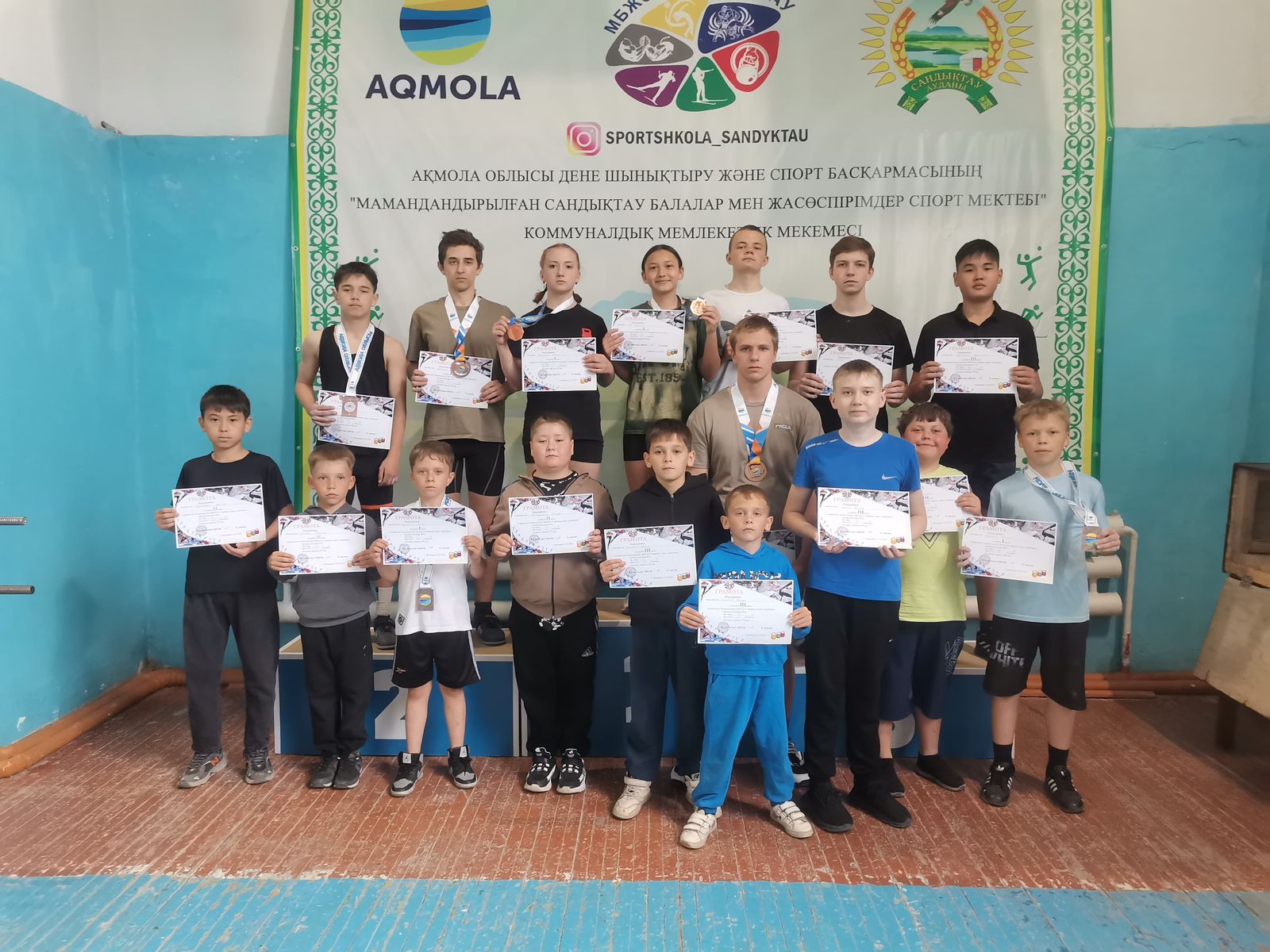 Сандықтау ауданында оқушылар арасында гір спорты бойынша жарыстар өтті