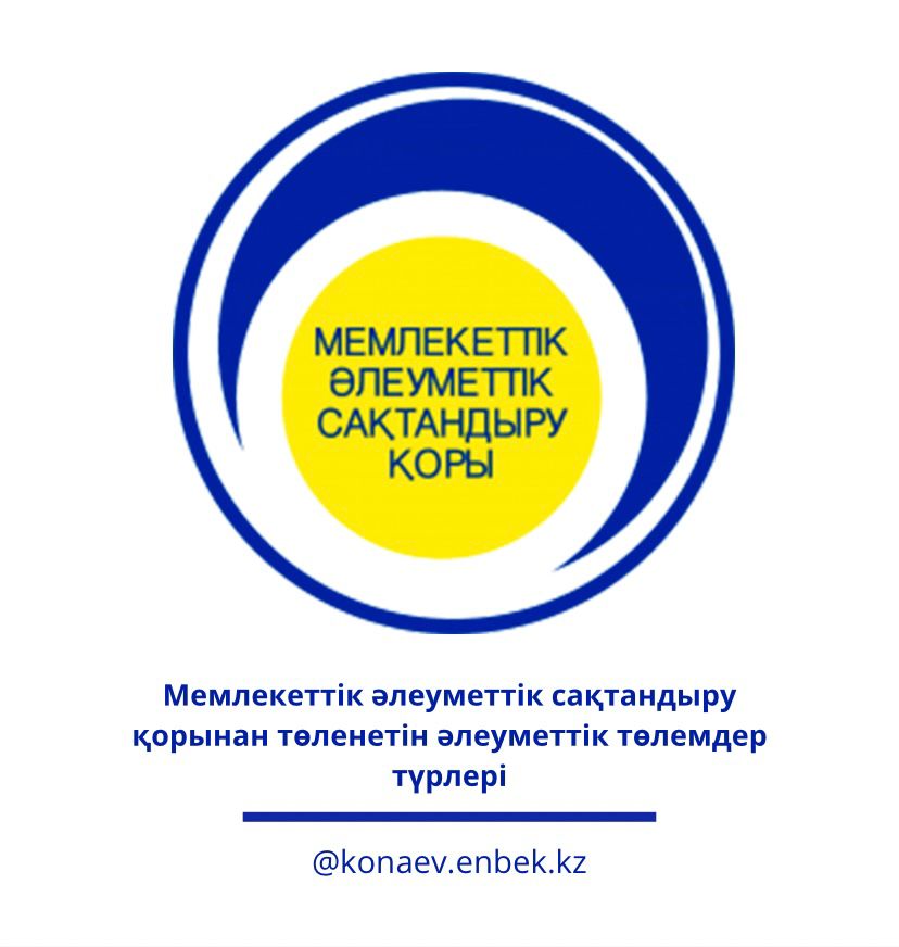 Мемлекеттік әлеуметтік сақтандыру қорынан төленетін әлеуметтік төлемдер түрлері