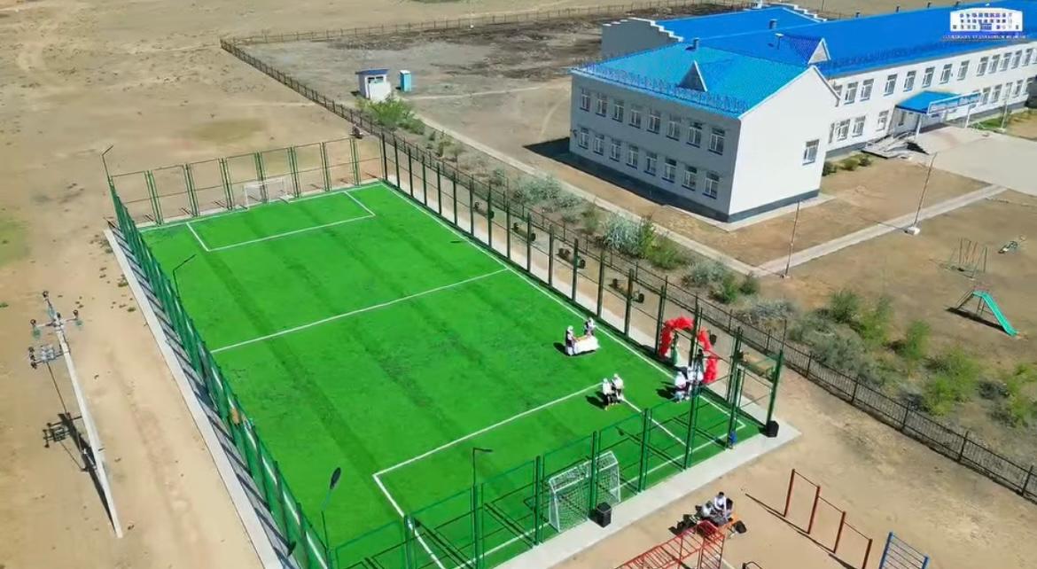 В селе Жуалыой открылась новая спортивная площадка