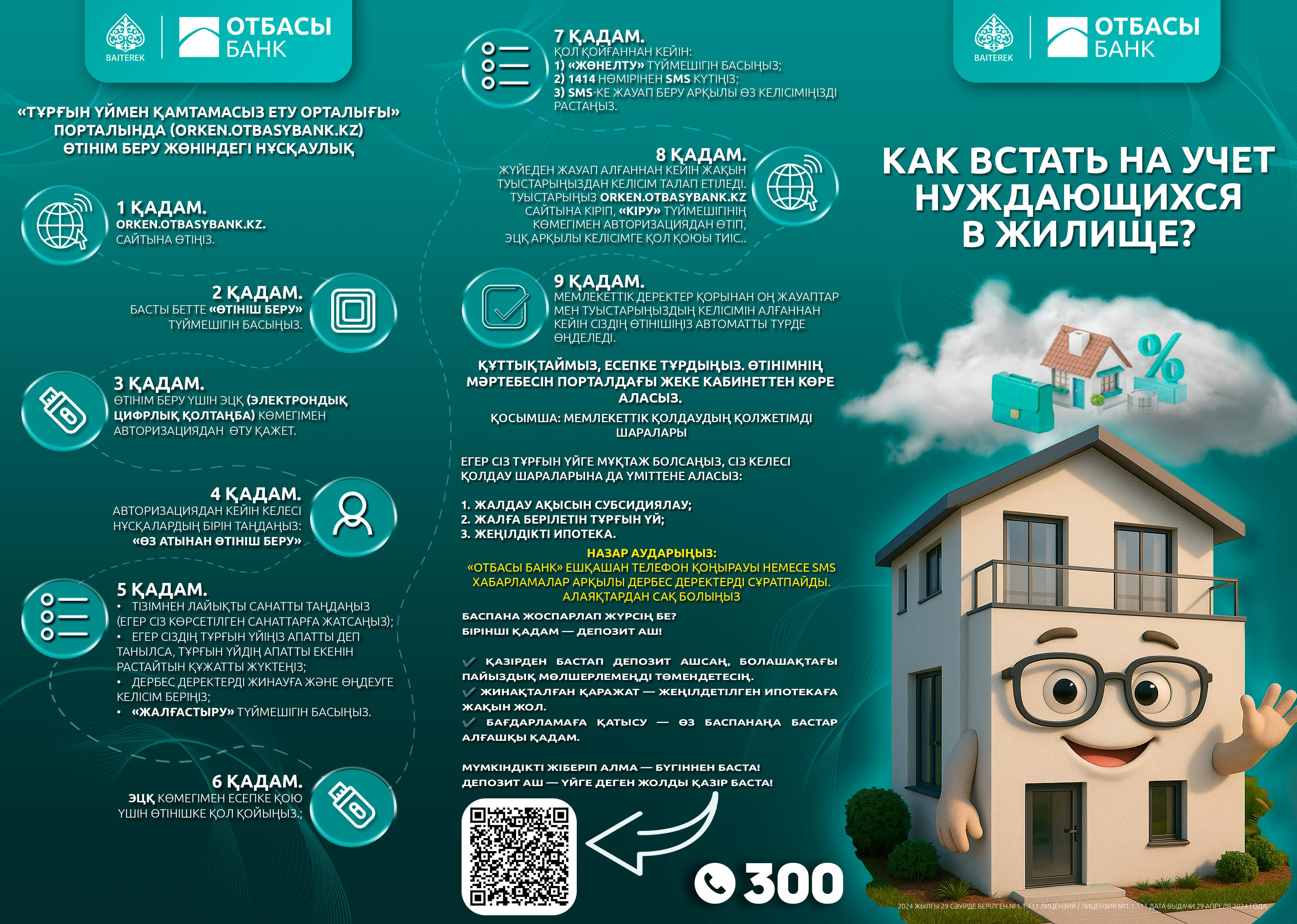 Полный и понятный способ онлайн-проверки, стоите ли вы в очереди на получение жилья, через портал Отбасы банка orken.otbasybank.kz:
