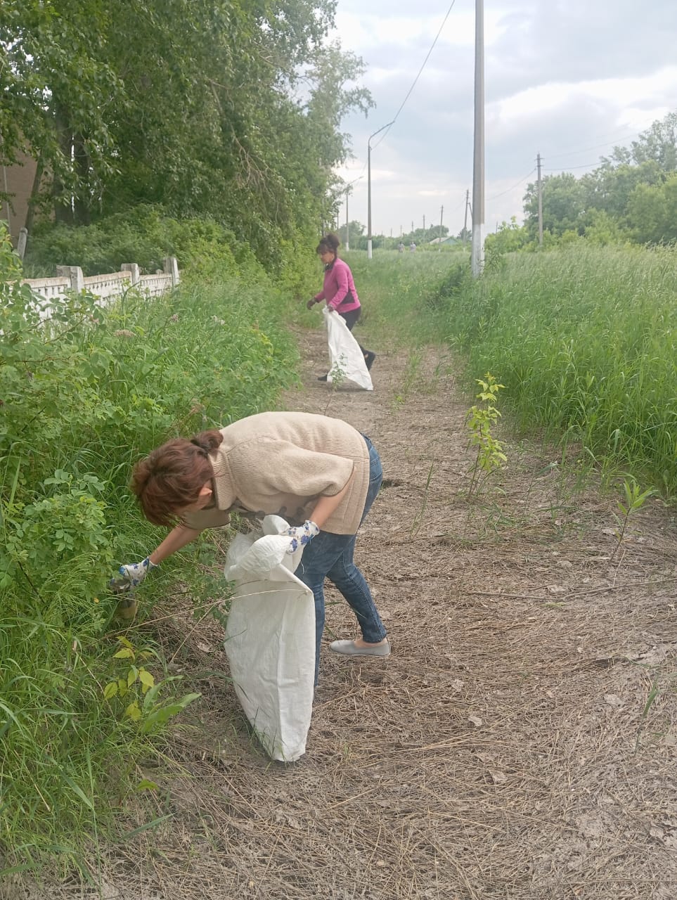«Таза Қазақстан» республикалық экологиялық бағдарламасы аясында Костряков ауылының Мәдениет үйінің қызметкерлері ауыл көшелерін тазарту бойынша сенбілік өткізді.