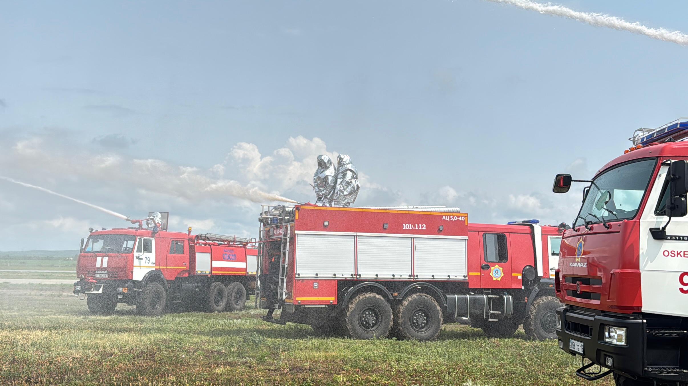 Өскемен әуежайында өрт-тактикалық оқу-жаттығу өткізілді