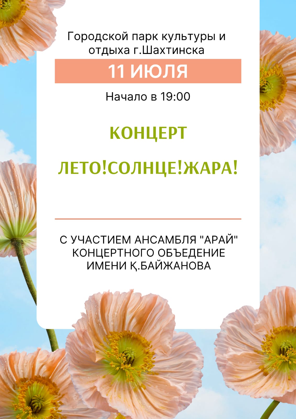 Концерт в городском парке!