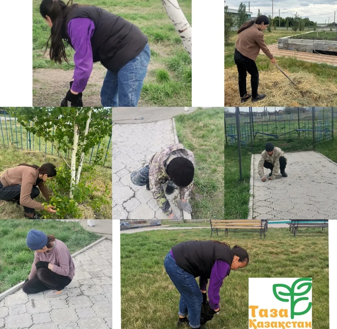В рамках республиканской экологической программы «Таза Қазақстан» был проведён субботник.