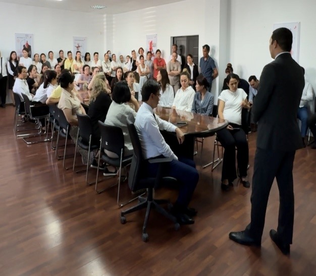 В городе Актау провели профилактические мероприятия с персоналом банка Жусан